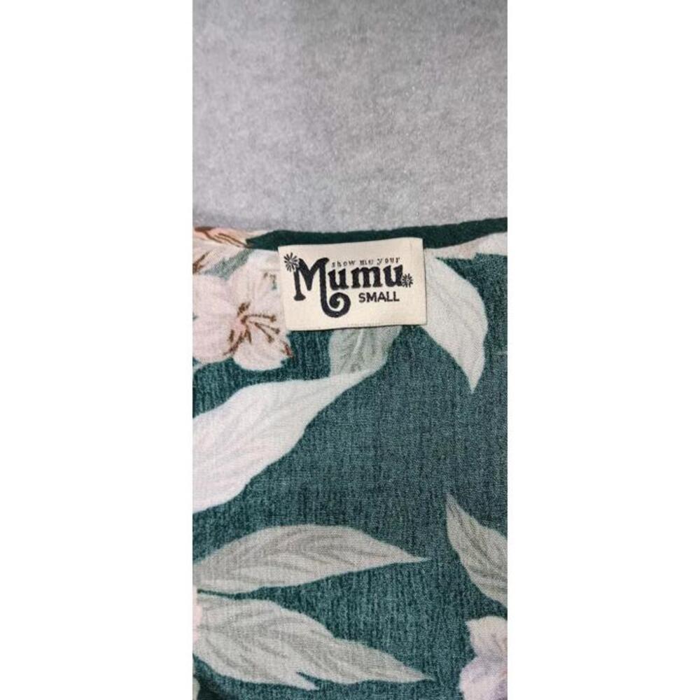 Show Me Your Mumu Off The Shoulder Poncho Style Shirt Womens Size Small Green... - Picture 2 of 10